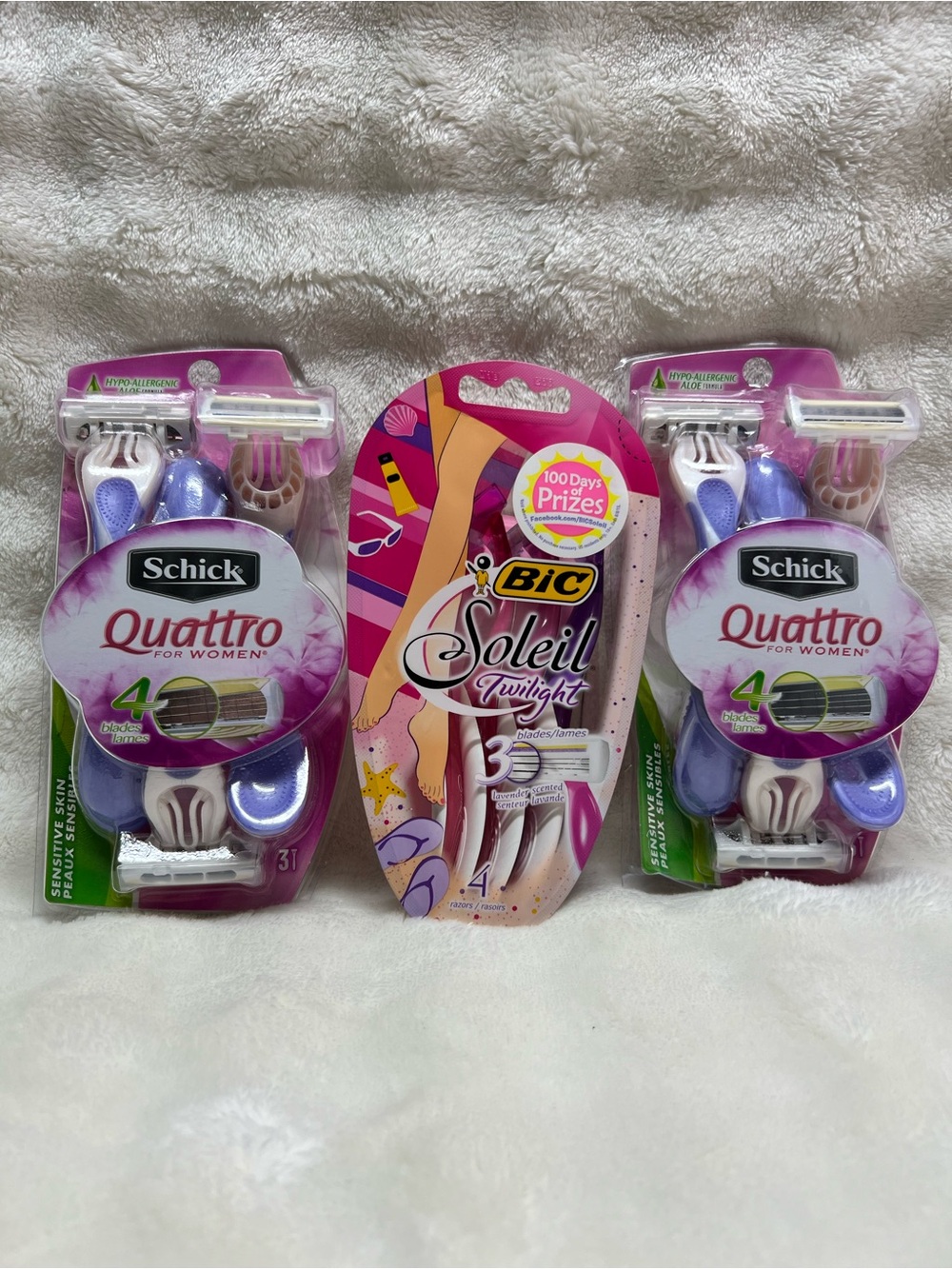 6- Schick Quattros for Women + 4 BIC Soleil Twilight Razors